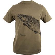 Tee Shirt Manches Courtes Homme Korum Classic Barbel Tee - Kaki S - Pêcheur.com
