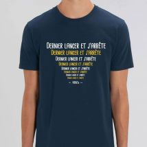 Tee Shirt Manches Courtes Homme Monsieur Pêcheur Dernier Lancer Et J'arrête - Marine Xxl