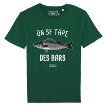 Tee Shirt Manches Courtes Homme Monsieur Pêcheur On Se Tape Des Bars - Vert Xxl