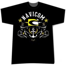 Tee Shirt Manches Courtes Homme Navicom 2019 Avec Ancre - Noir S