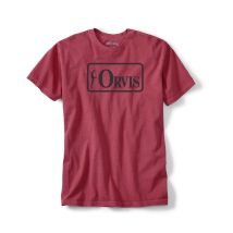 Tee Shirt Manches Courtes Homme Orvis Bent Rod Badge - Bordeaux M