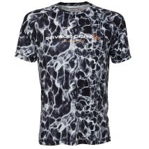Tee Shirt Manches Courtes Homme Savage Gear Night Uv Black Waterprint - Noir Xxl