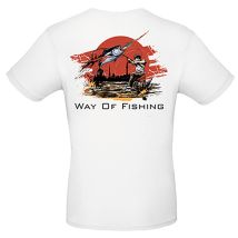 Tee Shirt Manches Courtes Homme W.o.f. Manga - Blanc L - Pêcheur.com