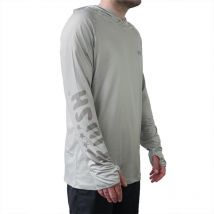 Tee Shirt Manches Longues Homme Fiiish Capuche Anti Uv Long Sleeve - Olive S