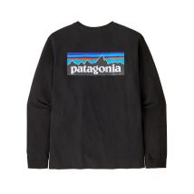 Tee-shirt Manches Longues Homme Patagonia L/s P-6 Logo Responsibili-tee - Black L - Pêcheur.com