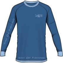 Tee Shirt Manches Longues Homme W.o.f. Croix - Bleu S