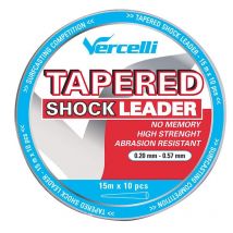 Teste Di Lenza Vercelli Tapered Shock Leader Trasparente 15m X 5 Lvpt528