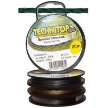 Tresse A Bas De Ligne Cheveux Technipêche Technitop Marron - 24kg