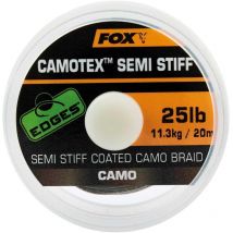 Tresse A Bas De Ligne Gainee Fox Edges Camotex Semi Stiff Camo - 20m 35lbs