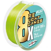 Tresse Asso Light Games 8x Pe - 150m - Fluo Green 16.5/100 - Pêcheur.com