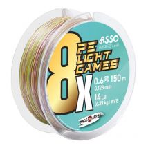 Tresse Asso Light Games 8x Pe - Multicolor 600m - 28.5/100 - Pêcheur.com