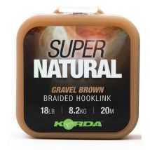 Tresse Bas De Ligne Korda Super Natural - Gravel Brown 18 Lbs - Pêcheur.com