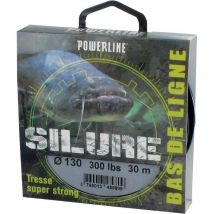 Tresse Bas De Ligne Powerline Silure 30m -130/100 - Pour Pêche du Silure - Pêcheur.com