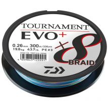 Tresse Daiwa Tournament 8 Braid Evo+ - Multicolore - 300m 300m - 12/100