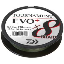 Tresse Daiwa Tournament 8 Braid Evo+ - Vert - 270m 270m - 12/100