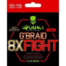 Tresse Gunki G'braid 8x Fight - Vert Fluo - 135m 15/100