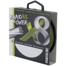 Tresse Powerline Braid Power X8 - Vert - 135m 14/100 - Pêcheur.com