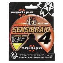 Tresse Sakura Sensibraid 4x Chartreuse - 150m 10/100