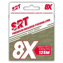 Tresse Srt 8x Moss Green - 135m 16/100 - Pêcheur.com