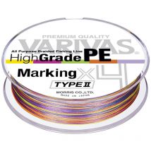 Tresse Varivas Highgrade Pe X4 Multicolore - 150m Pe 0.6