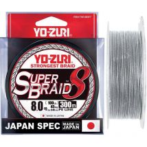 Tresse Yo-zuri Superbraid 8x Argent - 150m Pe 0.8