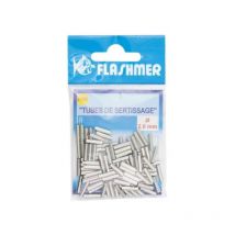 Tube De Sertissage Flashmer Simple Sleeve - Par 100 2.0mm - Pour Pêche en Mer - Pêcheur.com