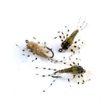 Vlieg Sempe Nimf Mayfly Olive - Partij Van 3 Nymo14x3