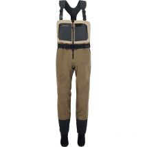 Waders Stocking Atmungsaktiv Grundéns Boundary Zip Stockingfoot Wader Stone/otter Boundazipwaderlg