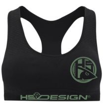 Woman Underwear Hot Spot Design Sport Bra Green Logo Black 010002103