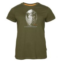 Women's Short Sleeve T-shirt Pinewood Wild Boar - Olive 1-34670713008