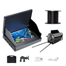 Underwater Fish Finder 4.3" IPS Screen Night Vision 220° Wide Angle 500W Pixel High Clear Camera for Fishing EU Plug 50m