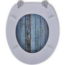 Coperchio da Toilette in MDF con Modello Legno Invecchiato