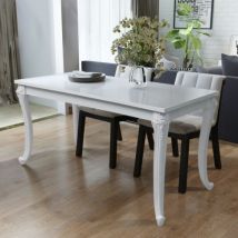 Dining Table 47.2"x27.6"x30" High Gloss White