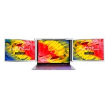 14 inches Portable Triple-screen Monitor Laptop  FHD Expansion Screen with 1 Cable for 2 Displays for Windows, MacOS for 15-17.3 inch Laptop (S400 16:9 Aspect Ratio)