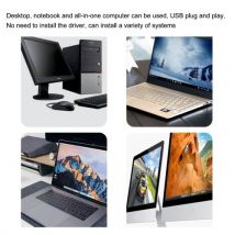 External CD/DVD Drive for Laptop Portable DVD Player CD Burner 3.0 USB External Mobile DVD/CD Seven-in-One Recorder TYPE-C External Computer Universal Drive Seven-in-One Multifunctional Design
