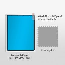 Removable Paper-feel Screen Film Reusable Protective Film No Slip&Glare/High Transmittance Compatible with iPad Pro 12.9(2020)