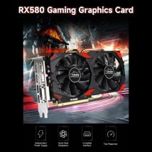 JINGSHA RX580 Gaming Graphics Card 8GB/GDDR5/256bit Memory 1257/1340MHz Core Frequency 2 Cooling Fans Design 3*DP+HDPorts
