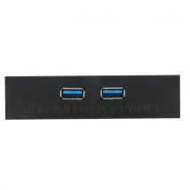 USB 3.0 Front Panel Hub 2 Port Expansion Bay 20 Pin to USB3.0 60cm Bracket Adapter Cable for PC Desktop 2.5" Floppy Bay