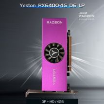 Yeston RX6400-4GD6 LP Graphics Card 4G/64bit/GDDR6 Memory 2039-2321MHz Core Frequency 4K Resolution Single Cooling Fan HD+DP Output Ports