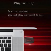 Netac U197 64GB USB2.0 U Disk Portable USB Flash Drive Small and Compact Plug and Play Wide Compatibility Black+Red