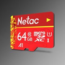 Netac TF（MicroSD）64GB Memory Card  A1 U1 C10 Traffic Recorder Monitoring Camera Mobile Phone Storage Card