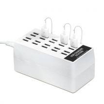 100W USB Charging Station USB Plug Charger 20-port Desktop Charger Compatible with IOS & Android System And iPhone/Huawei/Xiaomi/Samsung/OPPO/VIVO
