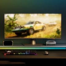 Mini PC Windows 11PRO 32G DRR5 RAM 1T SSD Mini Desktop Computer AMD Ryzen7 5700U Processor 8 Cores 16 Threads RGB Lighting WIFI6 BT5.2 Support 4K Triple Screen Display for Office, Conference, Movie, Games