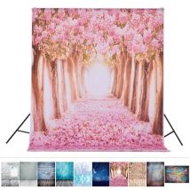 1.5 * 3m/4.9 * 9.8ft Video Studio Photo Backdrop Background Digital Printed Blue Classic Wall Wooden Floor Pattern for Teenager Adult Kid Children Portrait Photography