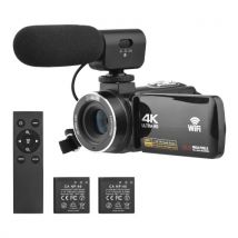 4K Digital Video Camera 3.0 Inch IPS Touchscreen WiFi Camcorder DV Recorder 56MP 18X Digital Zoom