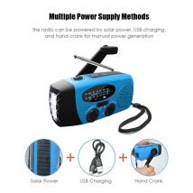 Emergency Radio Hand Crank Solar Weather Radio 1200mAh AM / FM / NOAA Emergency Weather Radio Portable Power Bank