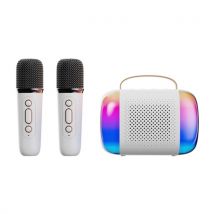 Y5 Mini Karaoke Machine Wireless Microphone and Speaker Set with 2 Microphone