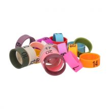 20 PCS Microphone Colored ID Rings Number 1 to 20 Multicolor Soft Silicone Ring for Distinguishing Different Microphones (Random Color)