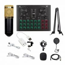 Sound Card & Microphone Set V8 Plus Soundcard BM800 Condenser Microphone