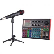 Muslady K300 Live Sound Card External Voice Changer Audio Mixer Kit
